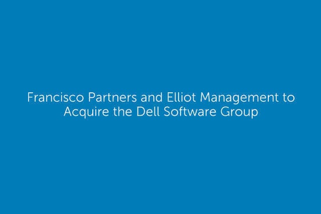 Dell Software Group sold to help fund looming EMC deal