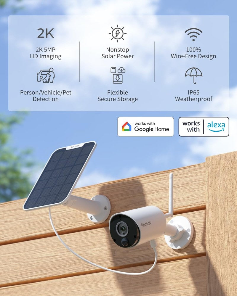Argus Eco - Reolink Argus Eco 5MP Standalone WiFi Solar/Battery Security Camera