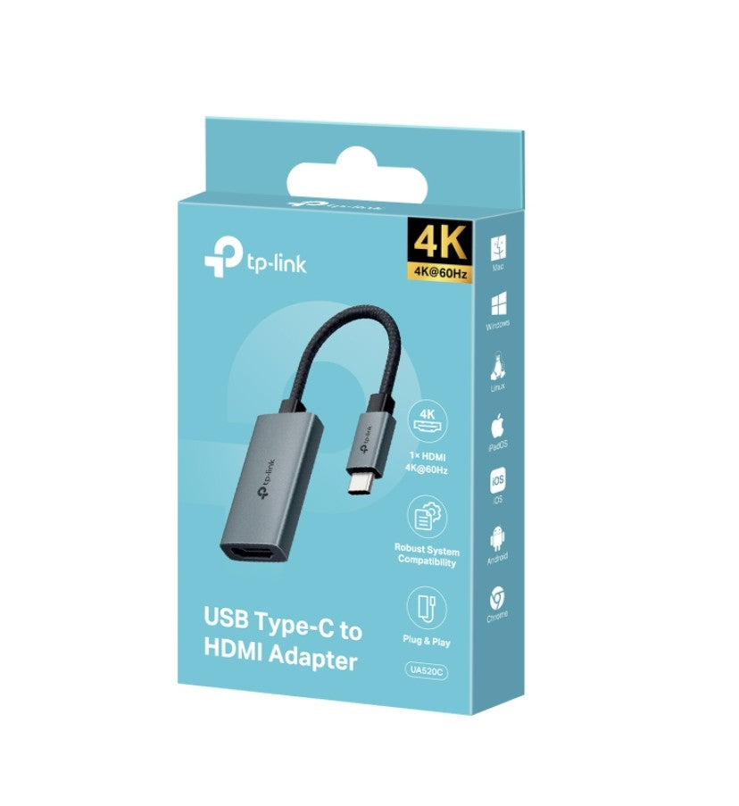 TP-Link UA520C USB Type-C to HDMI Adapter, 1— USB-C Connector,1— HDMI 4K 60Hz Port, Plug and Play, Fast Heat Dissipation, Flexible and Durable By TP-LINK - Buy Now - AU $25.29 At The Tech Geeks Australia