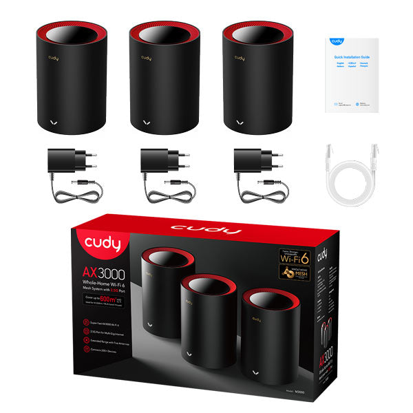 Cudy M3000 AX3000 WiFi 6 Mesh 2.5G Solution (3-Pack) By Cudy - Buy Now - AU $311.73 At The Tech Geeks Australia