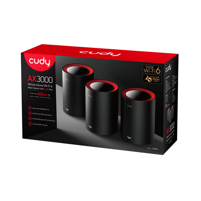 Cudy M3000 AX3000 WiFi 6 Mesh 2.5G Solution (3-Pack) By Cudy - Buy Now - AU $311.73 At The Tech Geeks Australia
