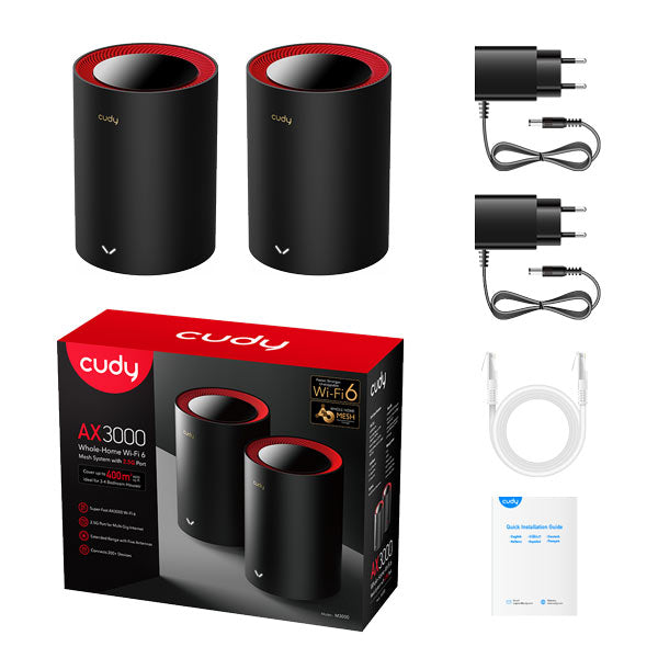Cudy M3000 AX3000 WiFi 6 Mesh 2.5G Solution (2-Pack) By Cudy - Buy Now - AU $222.64 At The Tech Geeks Australia