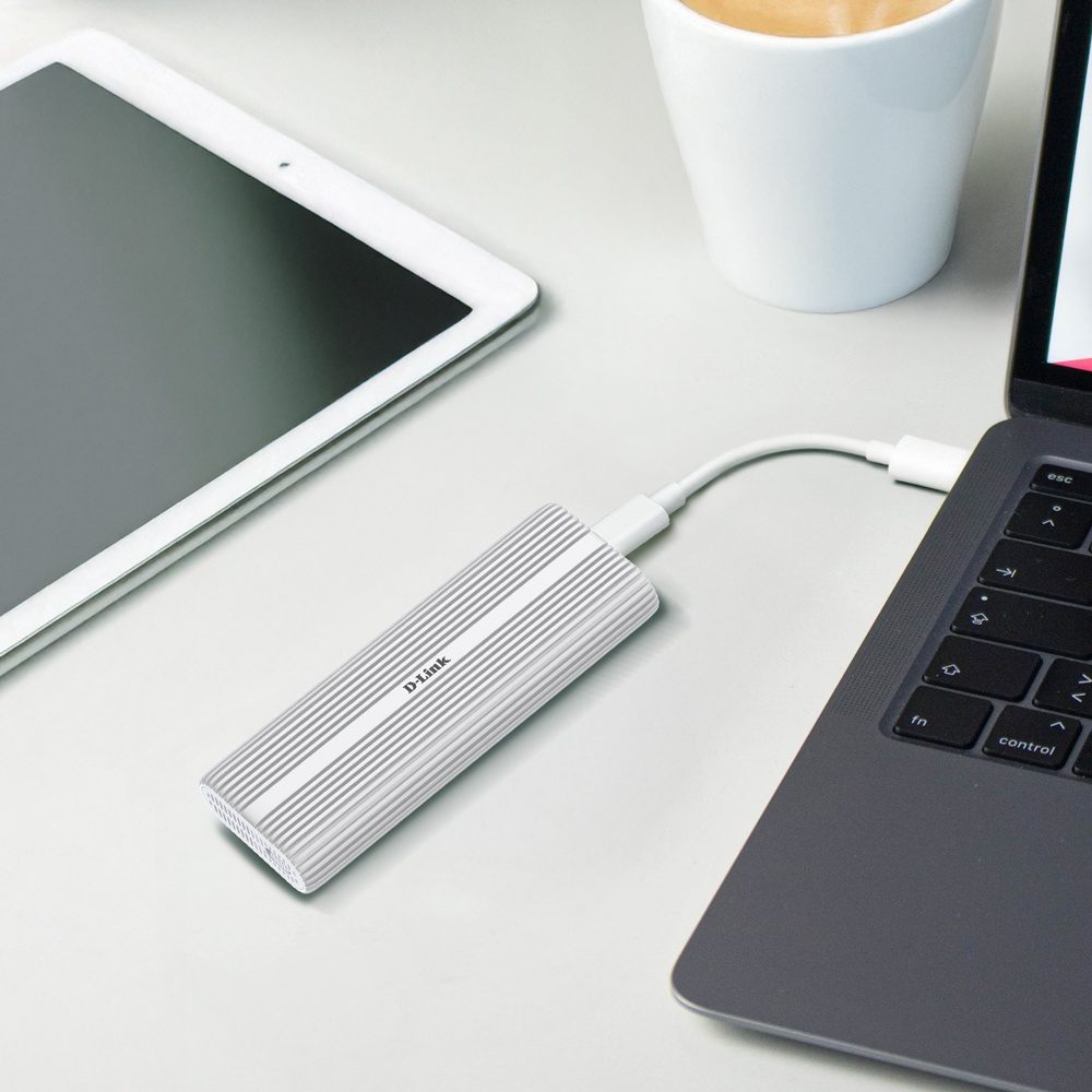 DSP-411 - D-Link USB-C 4.0 40Gbps M.2 NVMe SSD Enclosure