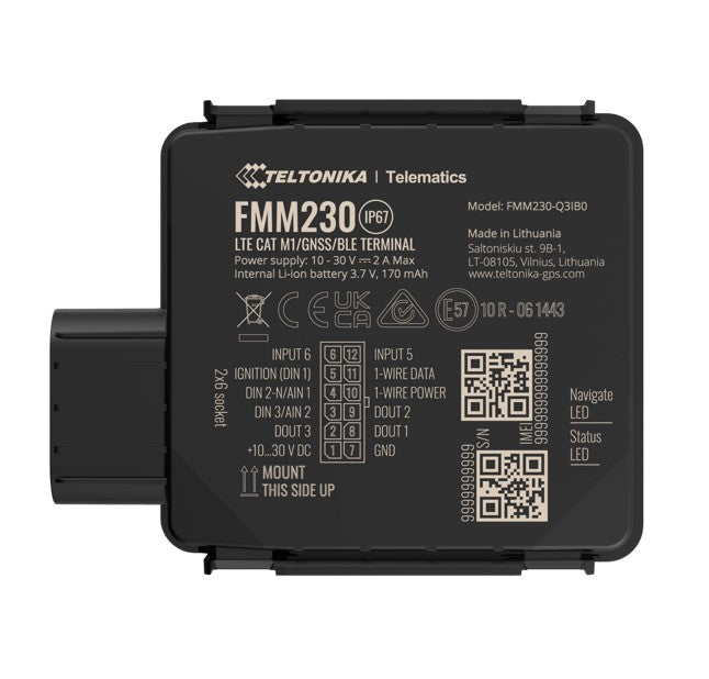 Teltonika FMM230 - Water-Resistant 4G LTE Cat M1 Tracker with Flexible Inputs Configuration, IP67, CAT M1 By Teltonika - Buy Now - AU $140 At The Tech Geeks Australia