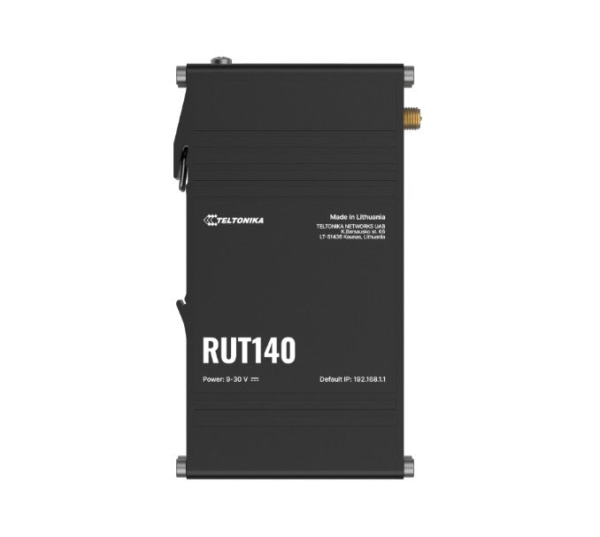 Teltonika RUT140 Industrial Ethernet Router, Wi-Fi 4, 1x3-Pin Power Connector, Integrated DIN rail bracket, Remote Management, PSU excluded By Teltonika - Buy Now - AU $113.12 At The Tech Geeks Australia