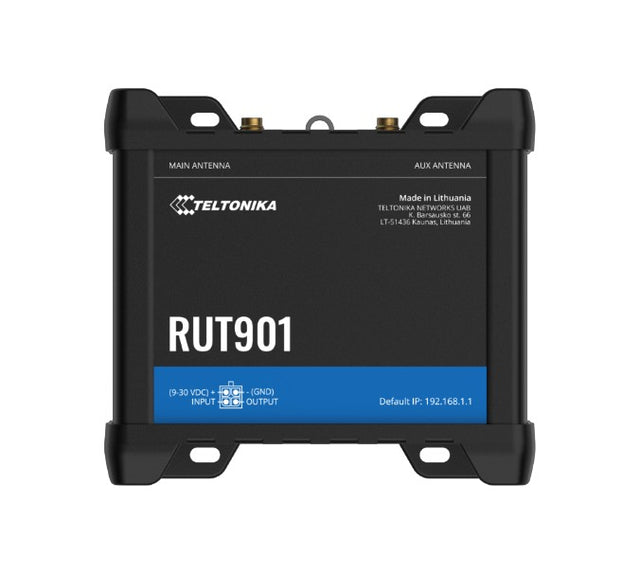 Teltonika RUT901 Industrial Cellular Router, 4G LTE (Cat 4), Dual SIM, Wi-Fi, MQTT, Modbus TCP, DNP3, PSU included By Teltonika - Buy Now - AU $260.96 At The Tech Geeks Australia