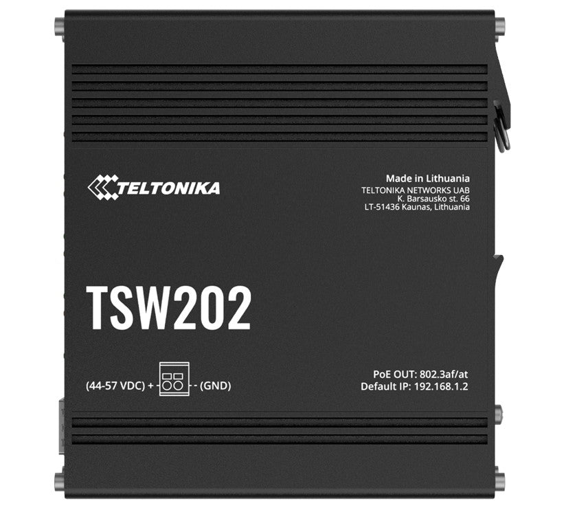 Teltonika TSW202 Managed PoE+ Ethernet Switch, Supports Profinet, 2 SFP Ports, 8 Gigabit Ethernet Ports Providing 30W of Power Each, PSU excluded By Teltonika - Buy Now - AU $232.96 At The Tech Geeks Australia