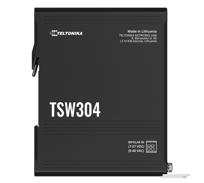 Teltonika TSW304 DIN Rail Ethernet Switch, 4x Gigabit Ethernet with speeds of up to 1000 Mbpsl, Wide Range of Voltages, PSU excluded By Teltonika - Buy Now - AU $129.92 At The Tech Geeks Australia