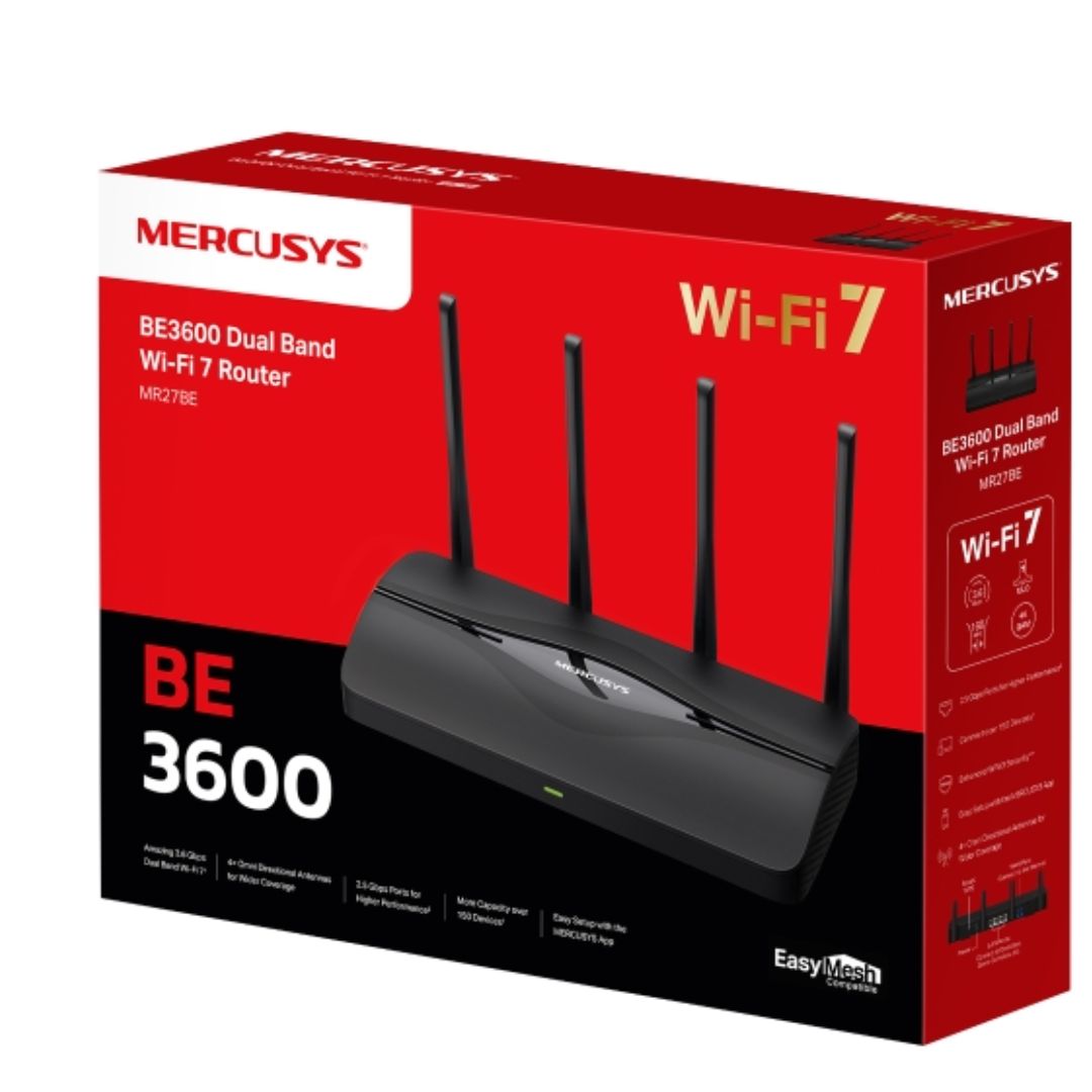 Mercusys MR27BE BE3600 Dual Band Wi-Fi 7 Router (WIFI7) By TP-LINK - Buy Now - AU $142.35 At The Tech Geeks Australia