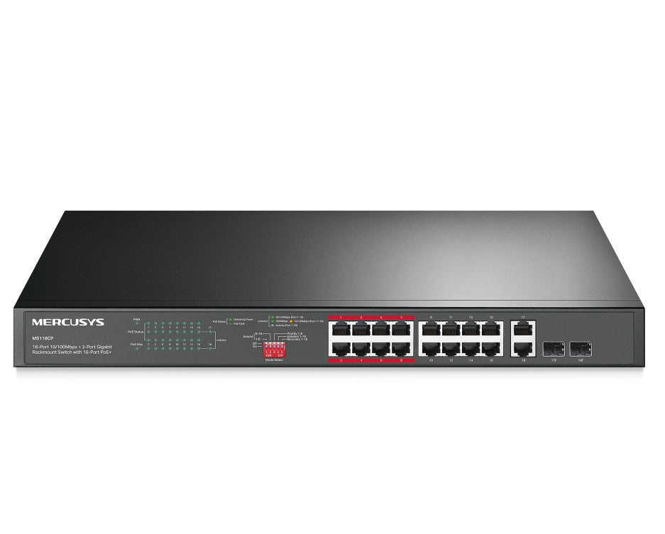 Mercusys MS120GP 20-Port Gigabit Rackmount Switch with 16-Port PoE+ By TP-LINK - Buy Now - AU $235 At The Tech Geeks Australia