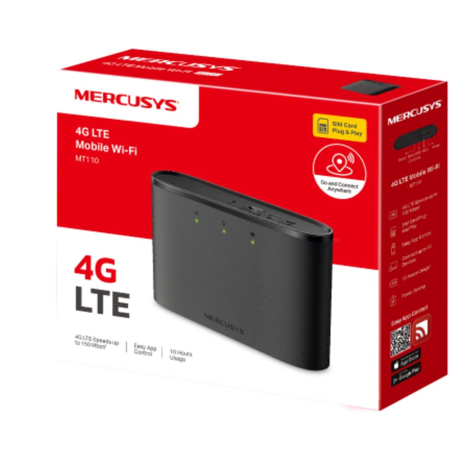 Mercusys MT110 150Mbps 4G LTE Modem, 150 Mbps at 2.4 GHz, 4G Cat4 150/50 Mbps, Build-In 2200 mAh Rechargeable Battery By TP-LINK - Buy Now - AU $58.10 At The Tech Geeks Australia