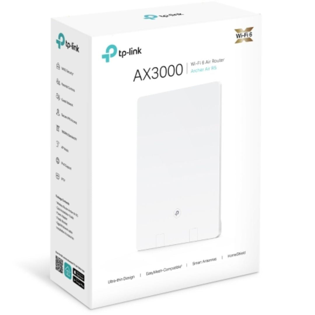 TP-Link Archer Air R5 AX3000 Dual-Band Wi-Fi 6 Air Router, 574 Mbps at 2.4 GHz + 2402 Mbps at 5 GHz, 8mm Ultra-thin Shell, Multiple Installation Desig By TP-LINK - Buy Now - AU $153.47 At The Tech Geeks Australia