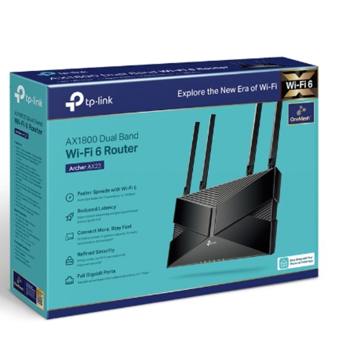 TP-Link Archer AX1800 AX1800 Dual-Band Wi-Fi 6 Router, 574 Mbps at 2.4 GHz + 1201 Mbps at 5 GHz, Dual-Core CPU, 1— Gigabit WAN Port + 4— Gigabit LAN P By TP-LINK - Buy Now - AU $110.53 At The Tech Geeks Australia