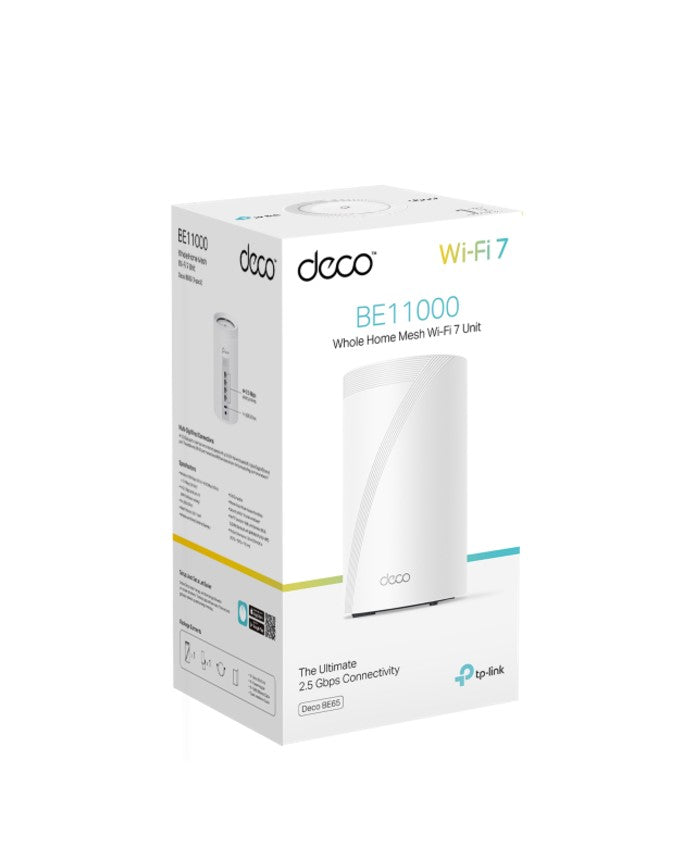 TP-Link Deco BE65 BE11000 Whole Home Mesh Wi-Fi 7 System (WIFI7), 574 Mbps at 2.4 GHz + 4320 Mbps at 5 GHz + 5760 Mbps at 6 GHz By TP-LINK - Buy Now - AU $425.10 At The Tech Geeks Australia