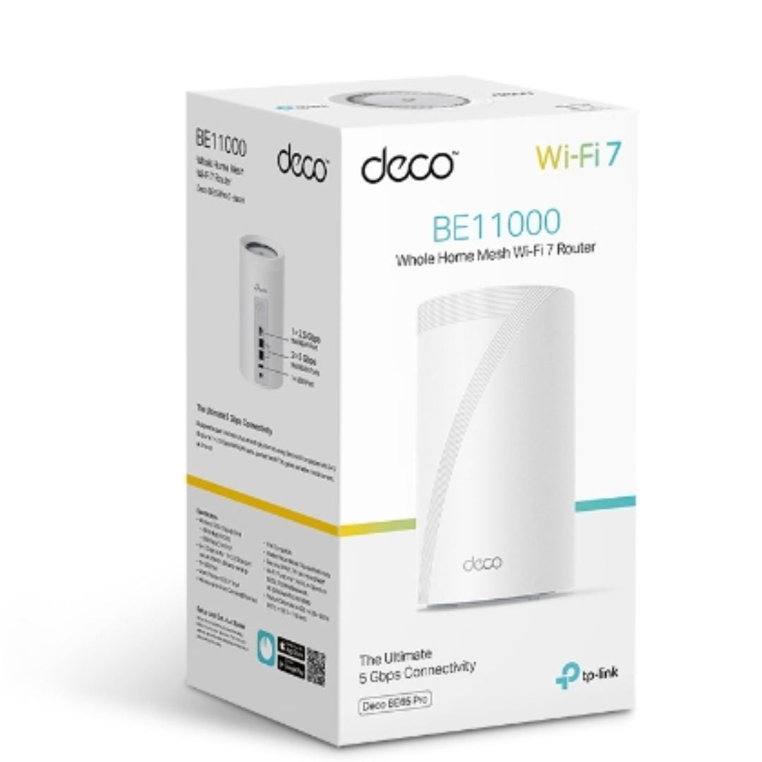 TP-Link Deco BE65 Pro(1-pack) BE11000 Whole Home Mesh WiFi 7 System , 688 Mbps at 2.4 GHz + 4320 Mbps at 5 GHz + 5760 Mbps at 6 GHz By TP-LINK - Buy Now - AU $442.54 At The Tech Geeks Australia