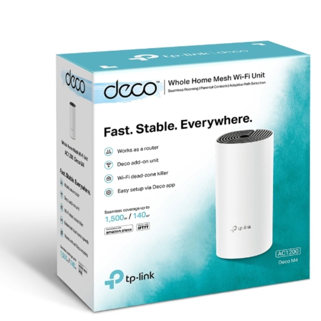 TP-Link Deco M4 (1-pack) AC1200 Whole Home Mesh Wi-Fi System. Additional Unit For Existing Deco M4 Mesh By TP-LINK - Buy Now - AU $77.17 At The Tech Geeks Australia