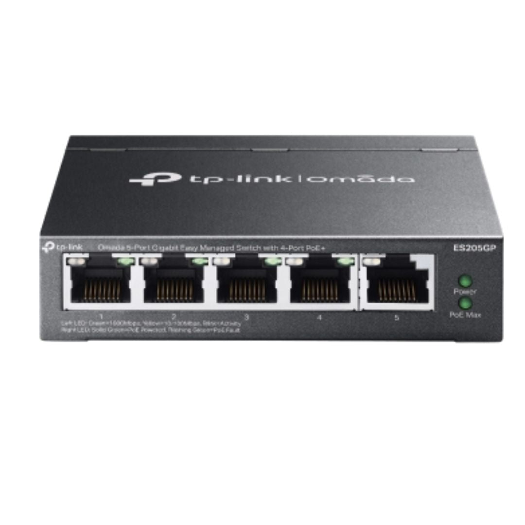 TP-Link ES205GP Omada 5-Port Gigabit Easy Managed Switch with 4-Port PoE+, PoE Auto Recovery, VLAN, QoS, IGMP Snooping, Loop Prevention, Port Isolatio By TP-LINK - Buy Now - AU $67.69 At The Tech Geeks Australia