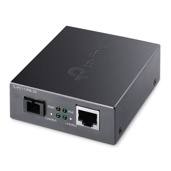 TP-Link TL-FC111PB-20 10/100Mbps WDM Media Converter with 1-Port PoE - IEEE 802.3u, 20KM, 1310 nm TX, 1550 nm RX By TP-LINK - Buy Now - AU $35.97 At The Tech Geeks Australia