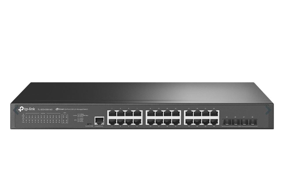 TP-Link SG3428X-M2 Omada 24-Port 2.5GBASE-T L2+ Managed Switch with 4 10GE SFP+ Slots, Integration with Omada SDN Controller, Static Routing, OAM, DDM By TP-LINK - Buy Now - AU $692.80 At The Tech Geeks Australia