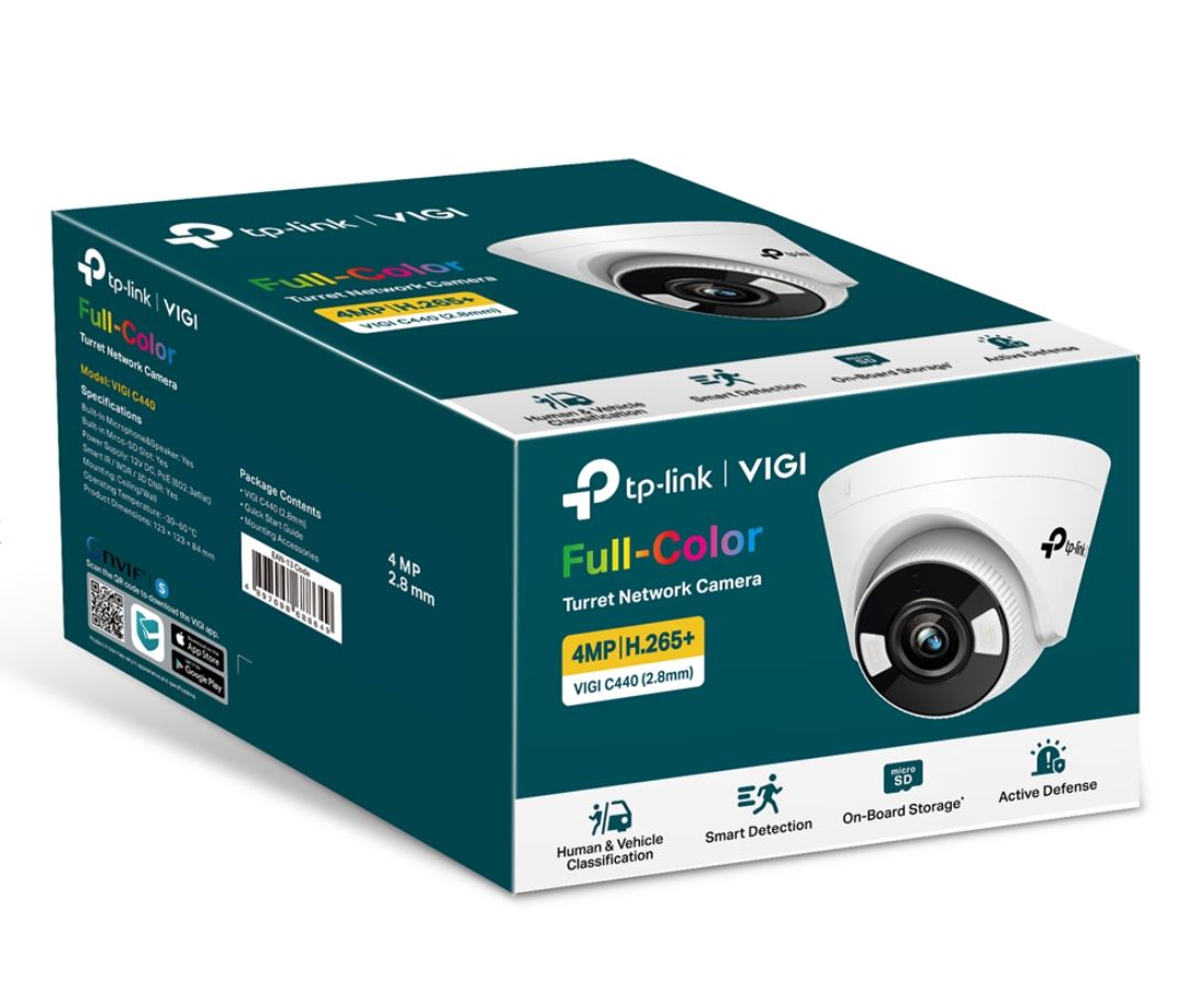 TP-Link VIGI 5MP C450(2.8mm) Full-Colour Turret Network Camera 2.8mm Lens, Smart Detection, 2YW By TP-LINK - Buy Now - AU $74.99 At The Tech Geeks Australia