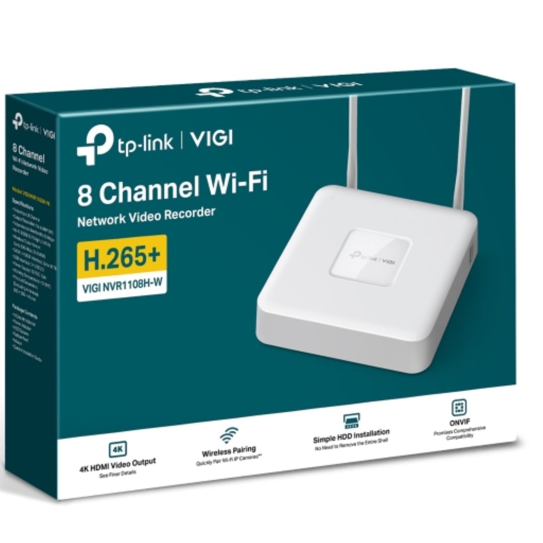 TP-Link VIGI NVR1108H-W 8 Channel Wi-Fi Network Video Recorder, 4K HDMI Output€16MP Decoding Capacity€RX/TX-80Mbps/60Mbps€8-Channel Simultaneous By TP-LINK - Buy Now - AU $142.35 At The Tech Geeks Australia