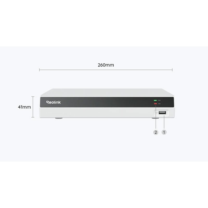 RLN8-410 - Reolink 12-Channel PoE Network Video Recorder (NVR)