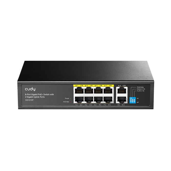 Cudy GS1010P 8-Port Gigabit PoE+ Switch with 2 Gigabit Uplink Ports 120W By Cudy - Buy Now - AU $106.44 At The Tech Geeks Australia
