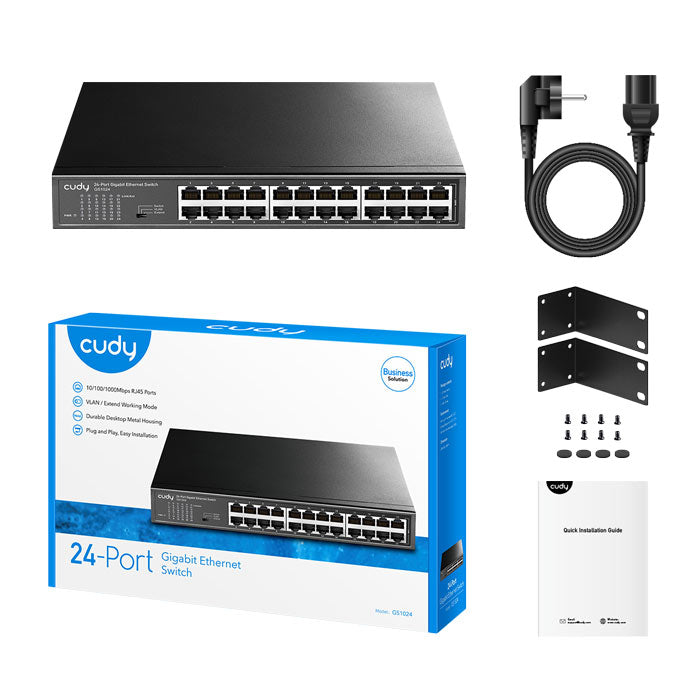 Cudy GS1024 24-Port Gigabit Metal Switch By Cudy - Buy Now - AU $137.19 At The Tech Geeks Australia