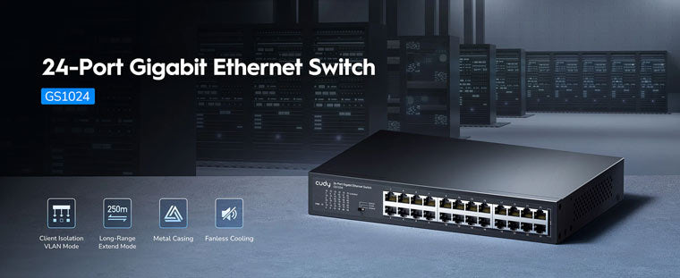 Cudy GS1024 24-Port Gigabit Metal Switch By Cudy - Buy Now - AU $137.19 At The Tech Geeks Australia