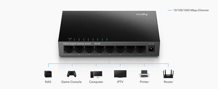 Cudy GS108 8-Port Gigabit Metal Switch By Cudy - Buy Now - AU $40.60 At The Tech Geeks Australia