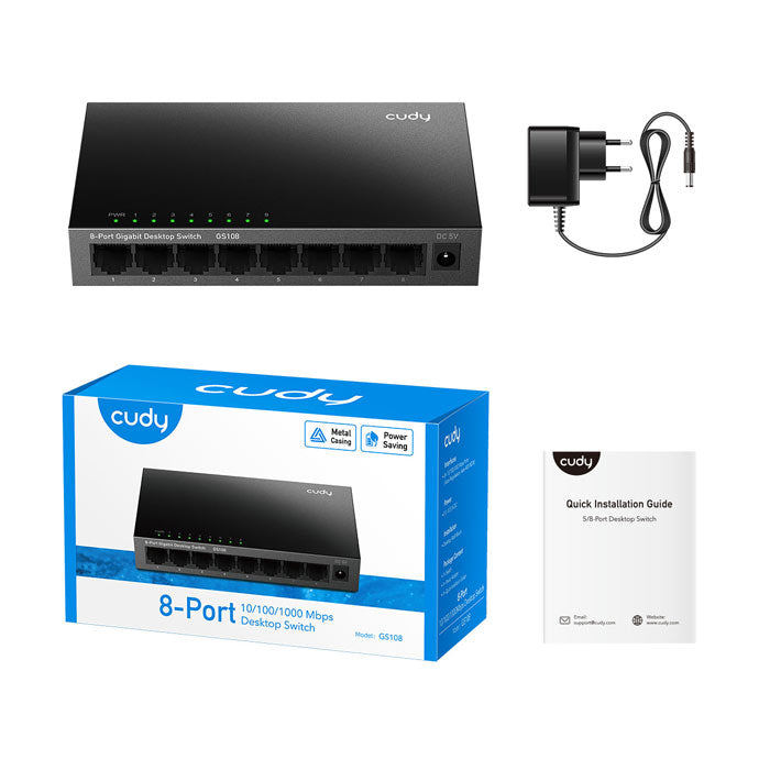 Cudy GS108 8-Port Gigabit Metal Switch By Cudy - Buy Now - AU $40.60 At The Tech Geeks Australia