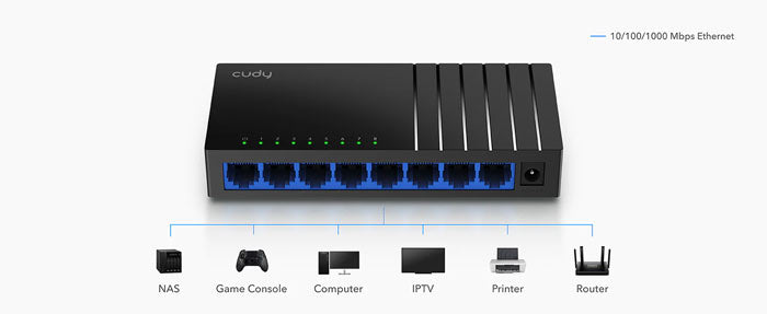 Cudy GS108D 8-Port Gigabit Desktop Switch By Cudy - Buy Now - AU $34.82 At The Tech Geeks Australia