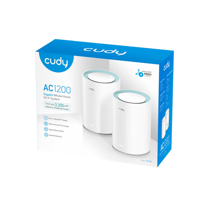 Cudy M1300 AC1200 WiFi Gigabit Mesh Solution with Gigabit Port (2-Pack) By Cudy - Buy Now - AU $137.19 At The Tech Geeks Australia
