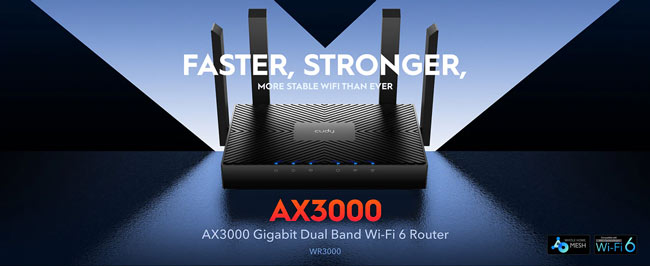 Cudy WR3000 AX3000 Gigabit WiFi 6 Mesh Router By Cudy - Buy Now - AU $92.76 At The Tech Geeks Australia