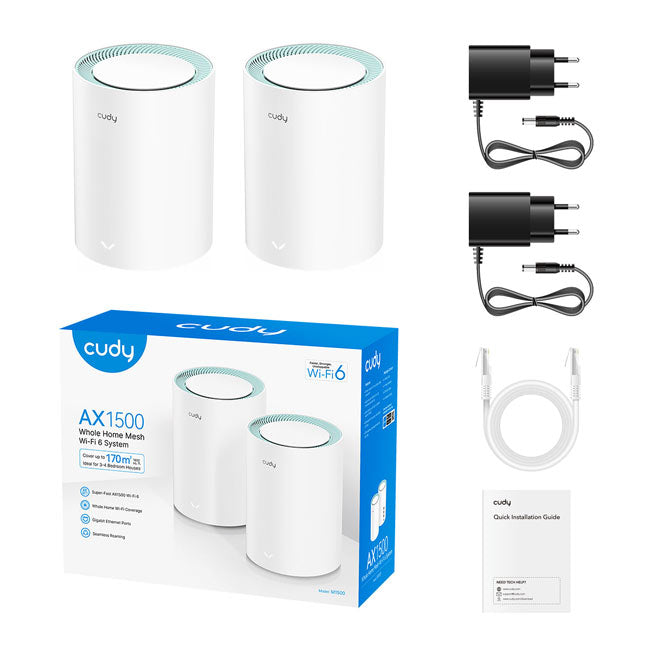 M1500 Cudy AX1500 Whole-Home Mesh WiFi 6 System (2-Pack) By Cudy - Buy Now - AU $146.30 At The Tech Geeks Australia