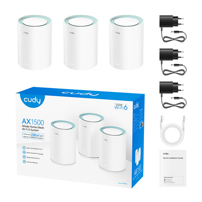 M1500 Cudy AX1500 Whole-Home Mesh WiFi 6 System (3-Pack) By Cudy - Buy Now - AU $213.14 At The Tech Geeks Australia