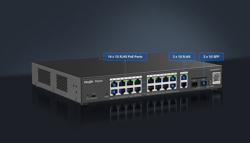 RG-ES220GS-P Ruijie Reyee 20 Port (16 Port PoE+) Switch By Ruijie - Buy Now - AU $450 At The Tech Geeks Australia