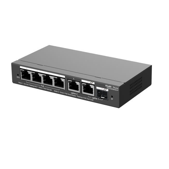 Ruijie RG-ES206GS-P, 6-Port Gigabit Smart Cloud Managed PoE Switch By Ruijie - Buy Now - AU $137.50 At The Tech Geeks Australia