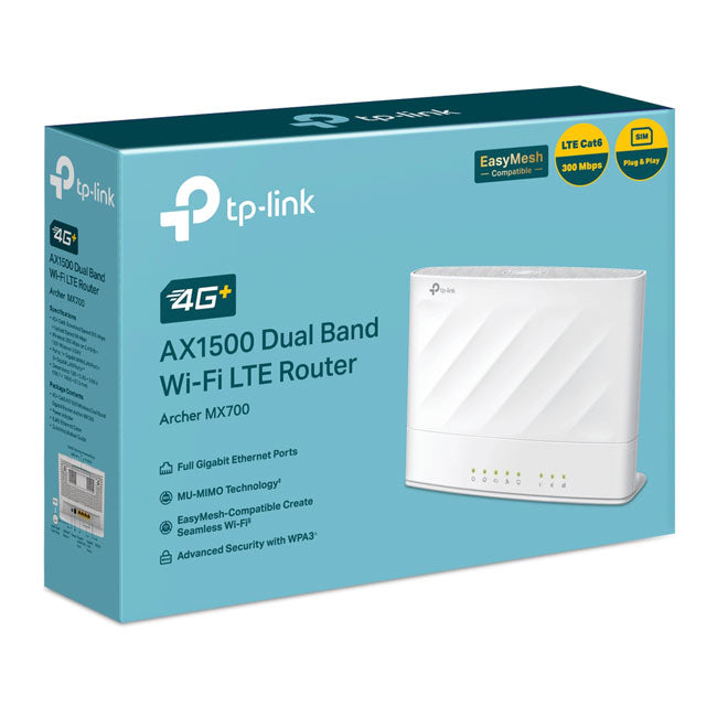 Archer MX700 - TP-Link 4G+ AX1500 Dual Band Wi-Fi LTE Router By TP-LINK - Buy Now - AU $297.25 At The Tech Geeks Australia