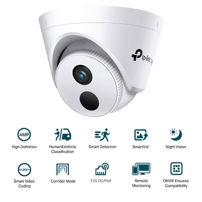 TP-Link VIGI 4MP C440I(2.8mm) IR Turret Network Camera, 2.8mm Lens, Corridor Mode, Smart Detection, 3YW By TP-LINK - Buy Now - AU $49.70 At The Tech Geeks Australia