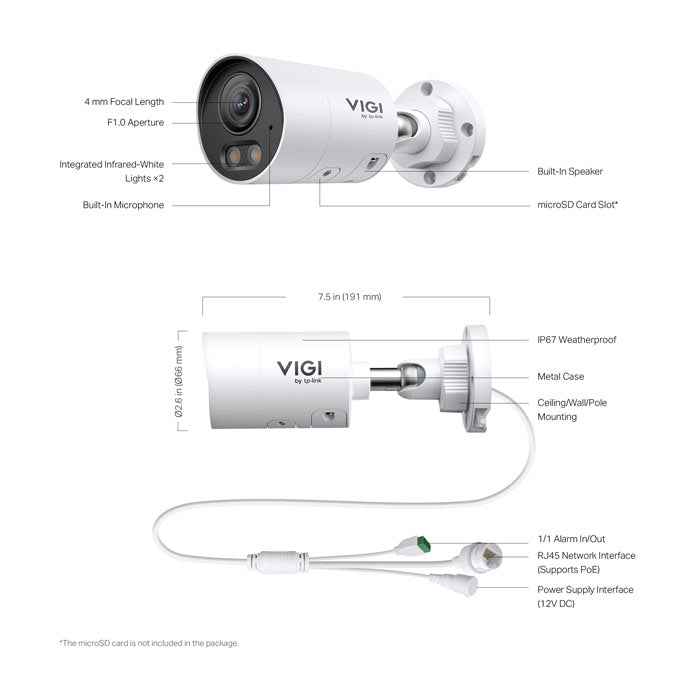 InSight S345S TP-Link VIGI 4MP Outdoor ColourPro 2.0 Bullet Network Camera By TP-LINK - Buy Now - AU $217.28 At The Tech Geeks Australia