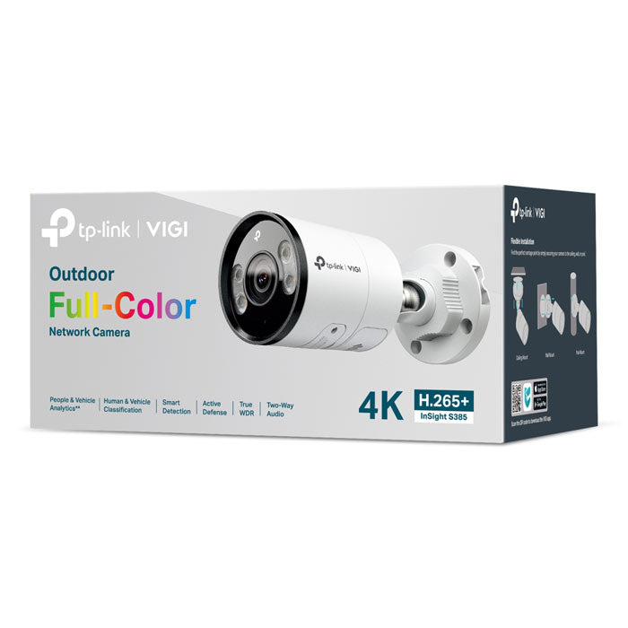 InSight S385 VIGI 8MP Full-Colour Bullet Network Camera (2.8mm) By TP-LINK - Buy Now - AU $217.28 At The Tech Geeks Australia