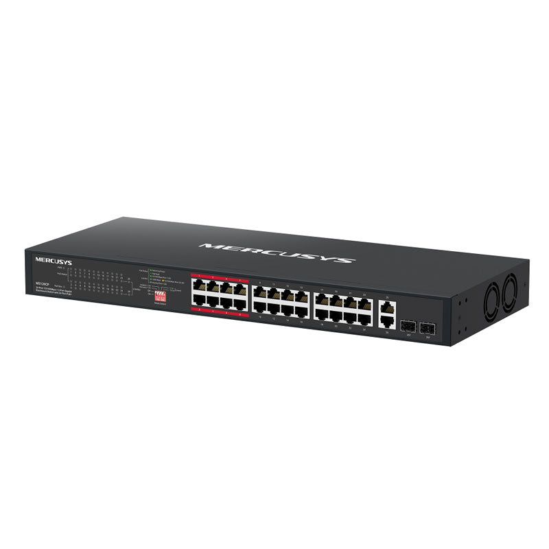 MS126CP 24-Port 10/100 Mbps + 2-Port Gigabit Rackmount Switch with 24-Port PoE+ By TP-LINK - Buy Now - AU $295.68 At The Tech Geeks Australia