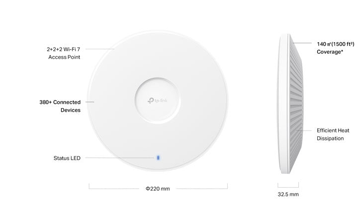 TP-Link EAP772 BE9300 Ceiling Mount Tri-Band Wi-Fi 7 Access Point By TP-LINK - Buy Now - AU $299.10 At The Tech Geeks Australia