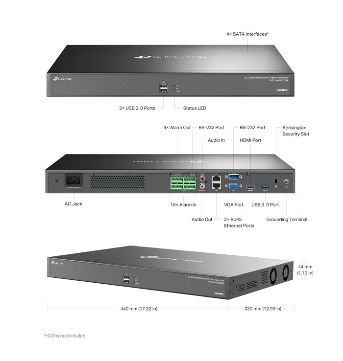 VIGI NVR4032H TP-Link VIGI 32 Channel Network Video Recorder By TP-LINK - Buy Now - AU $538.32 At The Tech Geeks Australia