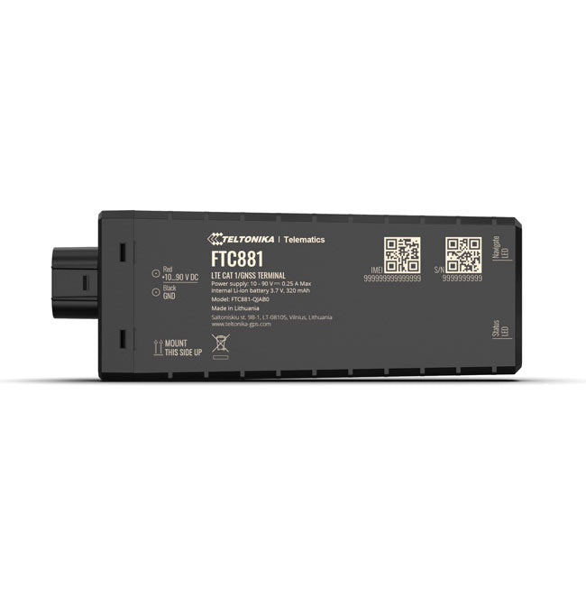 Teltonika FTC881- High voltage 4G LTE Cat 1 battery-mounted vehicle GPS tracker with enhanced GNSS accuracy and IP69K resistance By Teltonika - Buy Now - AU $112 At The Tech Geeks Australia