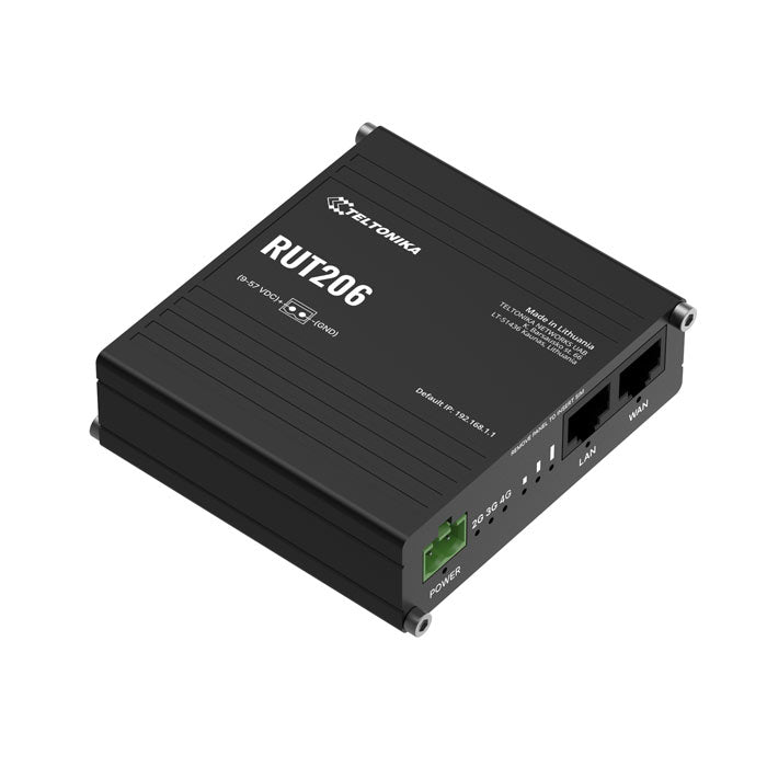 Teltonika RUT206 Industrial 4G Router, Cat 4, RS232 & RS485 for serial communication, 2-PIN POWER INPUT, Active and Passive PoE inputs By Teltonika - Buy Now - AU $256.48 At The Tech Geeks Australia