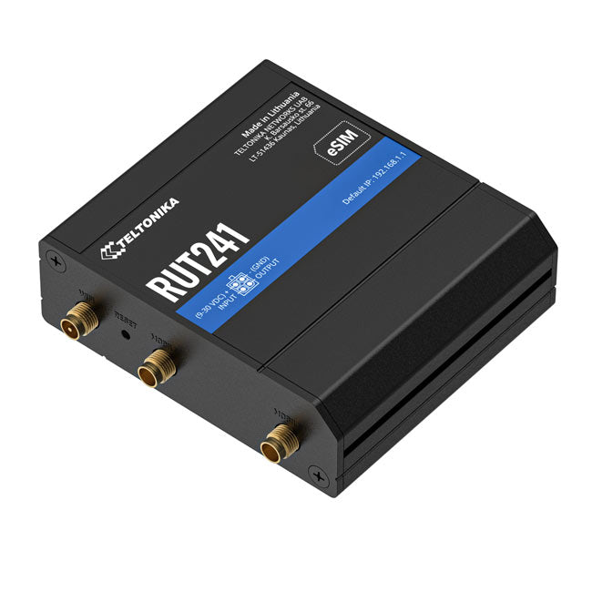 Teltonika RUT241 eSIMâ„¢ Industrial 4G Router,Global Version, Instant LTE Failover, Compact and Powerful Industrial 4G LTE Router/Firewall, PSU included By Teltonika - Buy Now - AU $291.20 At The Tech Geeks Australia