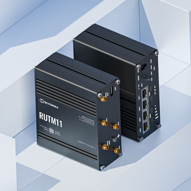 Teltonika RUTM11 Industrial 4G LTE Dual-band Wi-Fi, 4 x Gigabit RJ45 ports, USB, and up to 128 tag/port-based VLANs, PSU included By Teltonika - Buy Now - AU $517.44 At The Tech Geeks Australia