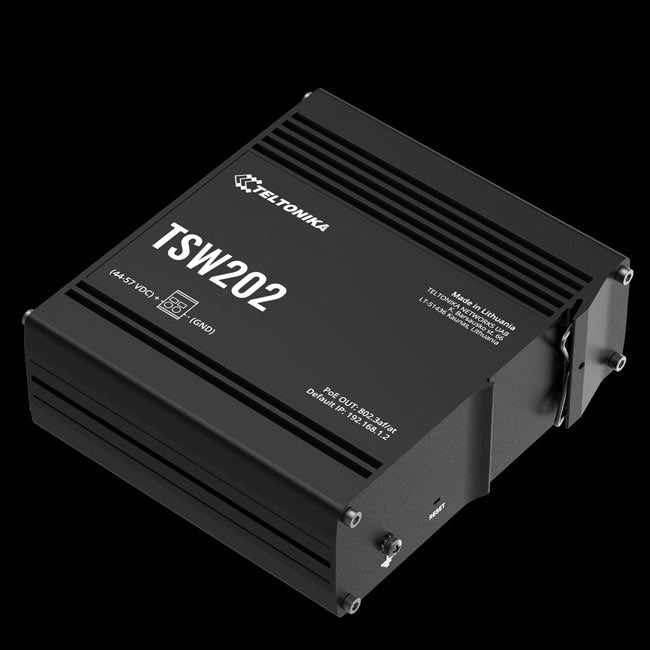 Teltonika TSW202 Managed PoE+ Ethernet Switch, Supports Profinet, 2 SFP Ports, 8 Gigabit Ethernet Ports Providing 30W of Power Each, PSU excluded By Teltonika - Buy Now - AU $232.96 At The Tech Geeks Australia